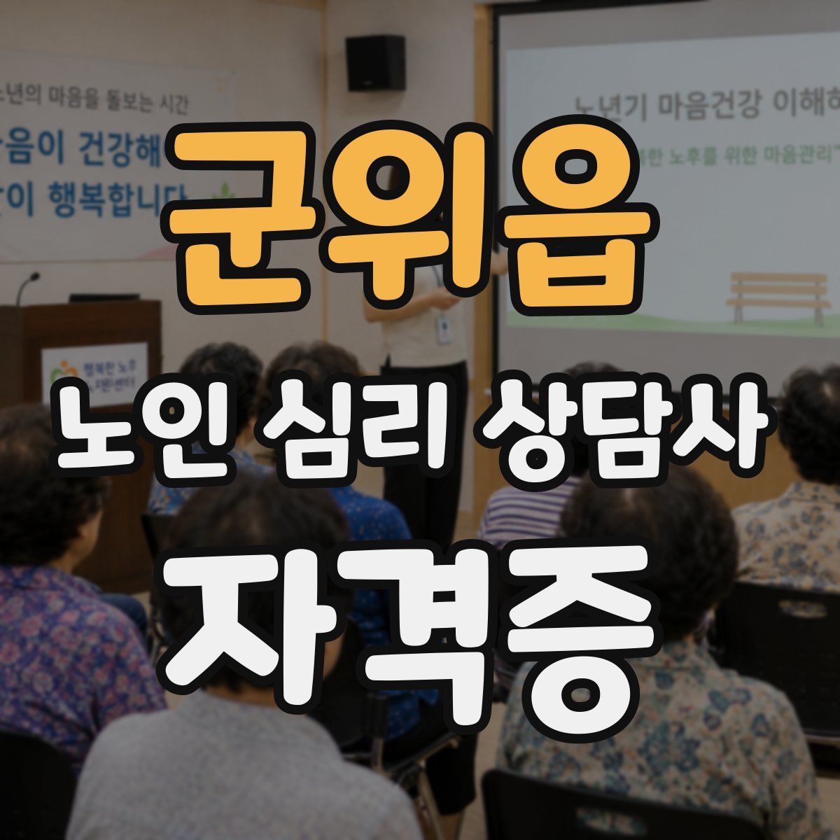 군위읍 노인 심리 상담사 자격증