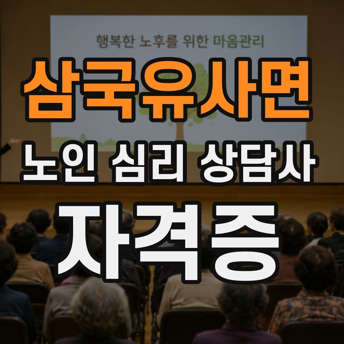 삼국유사면 노인 심리 상담사 자격증