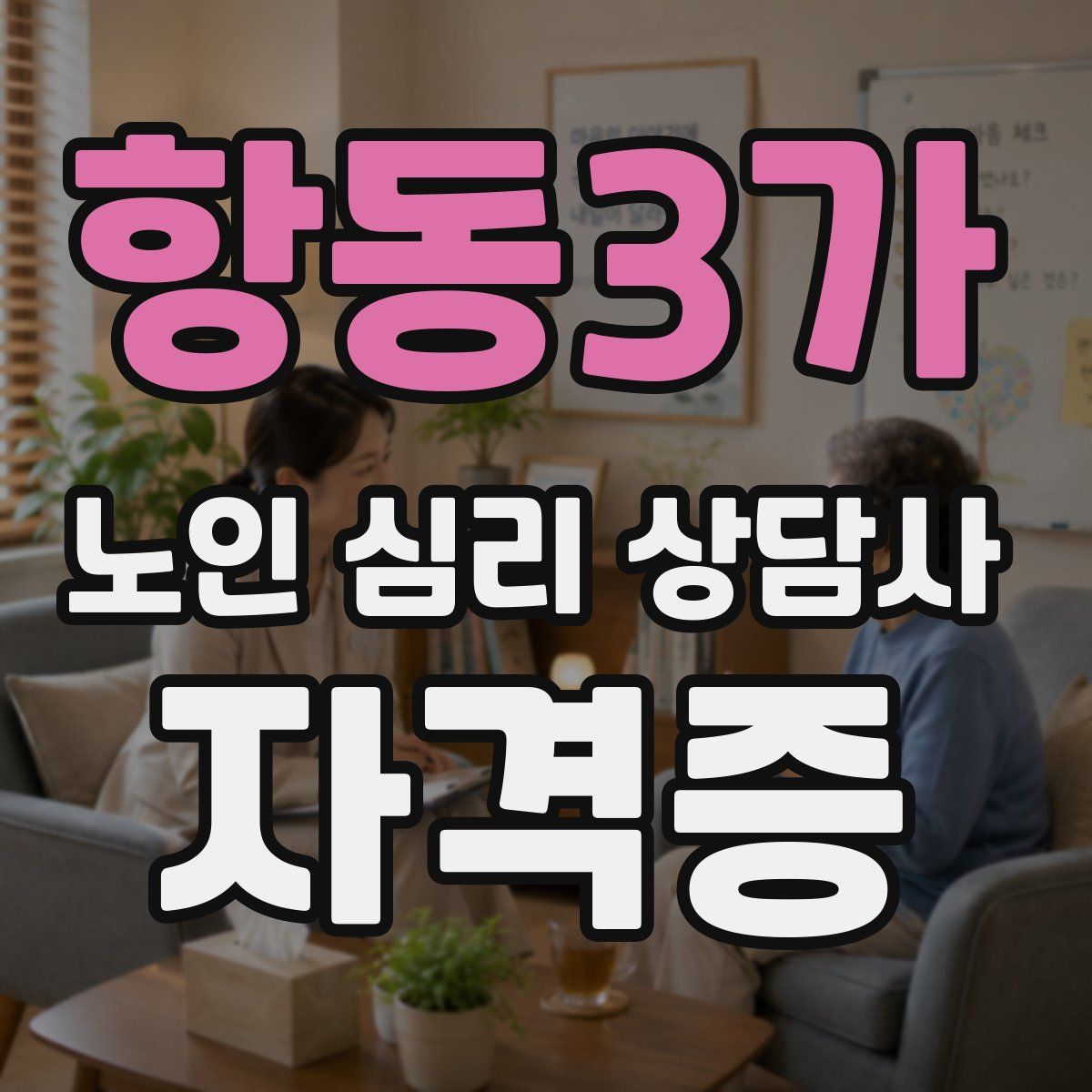 항동3가 노인 심리 상담사 자격증