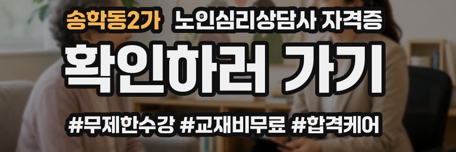 송학동2가 노인 심리 상담사 자격증