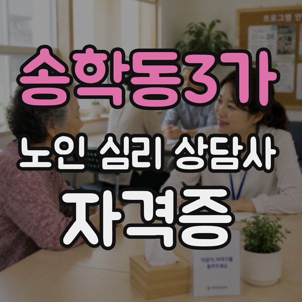 송학동3가 노인 심리 상담사 자격증