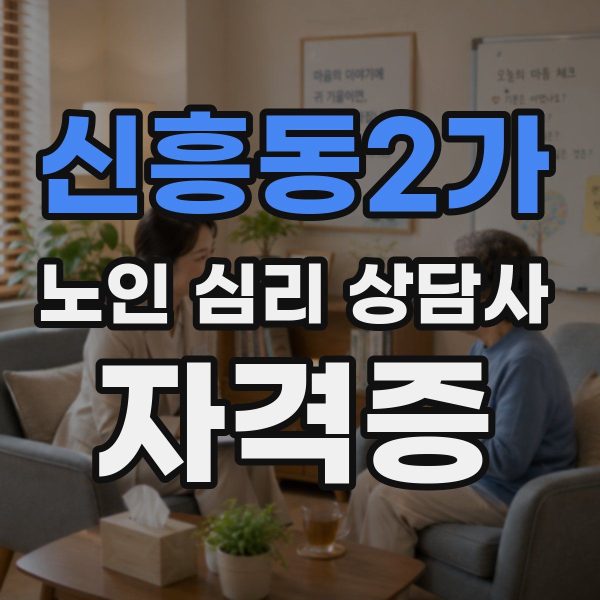 신흥동2가 노인 심리 상담사 자격증