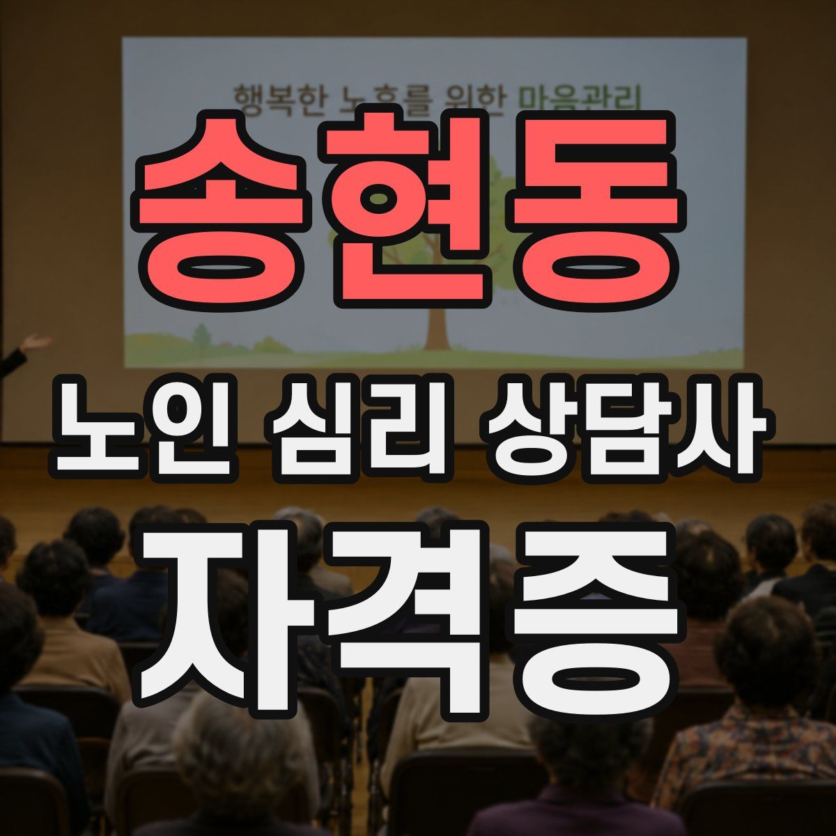 송현동 노인 심리 상담사 자격증