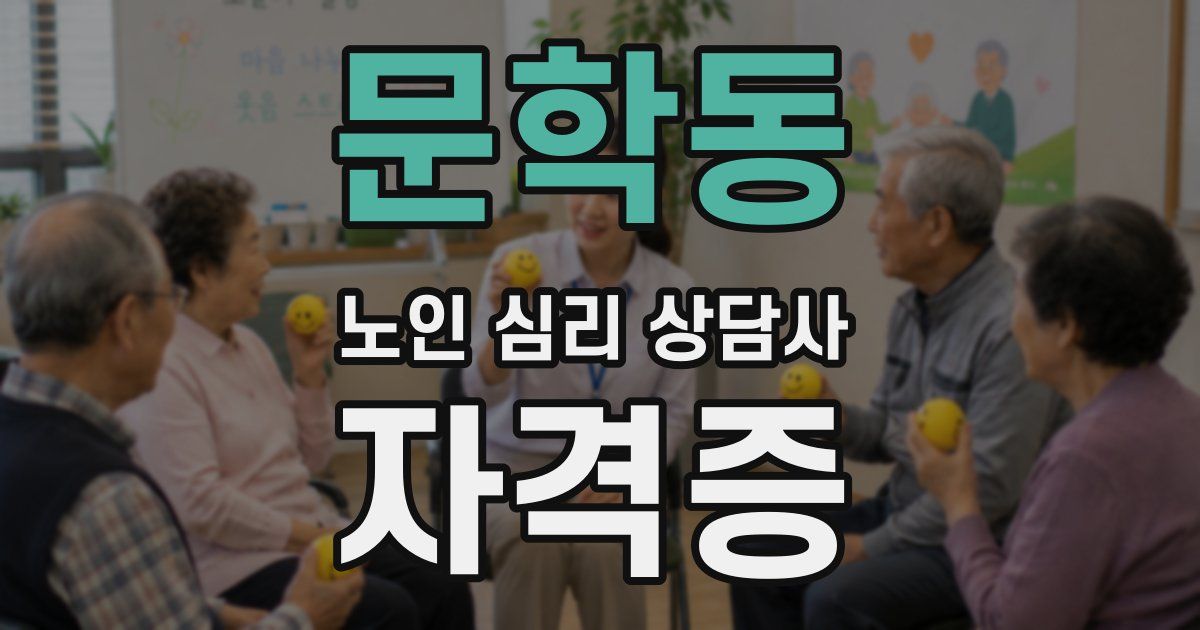 문학동 노인 심리 상담사 자격증