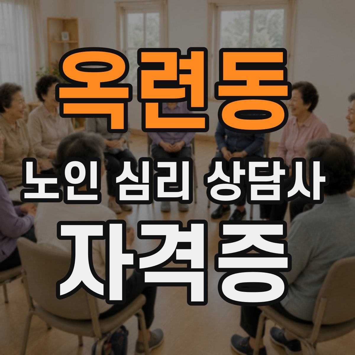 옥련동 노인 심리 상담사 자격증