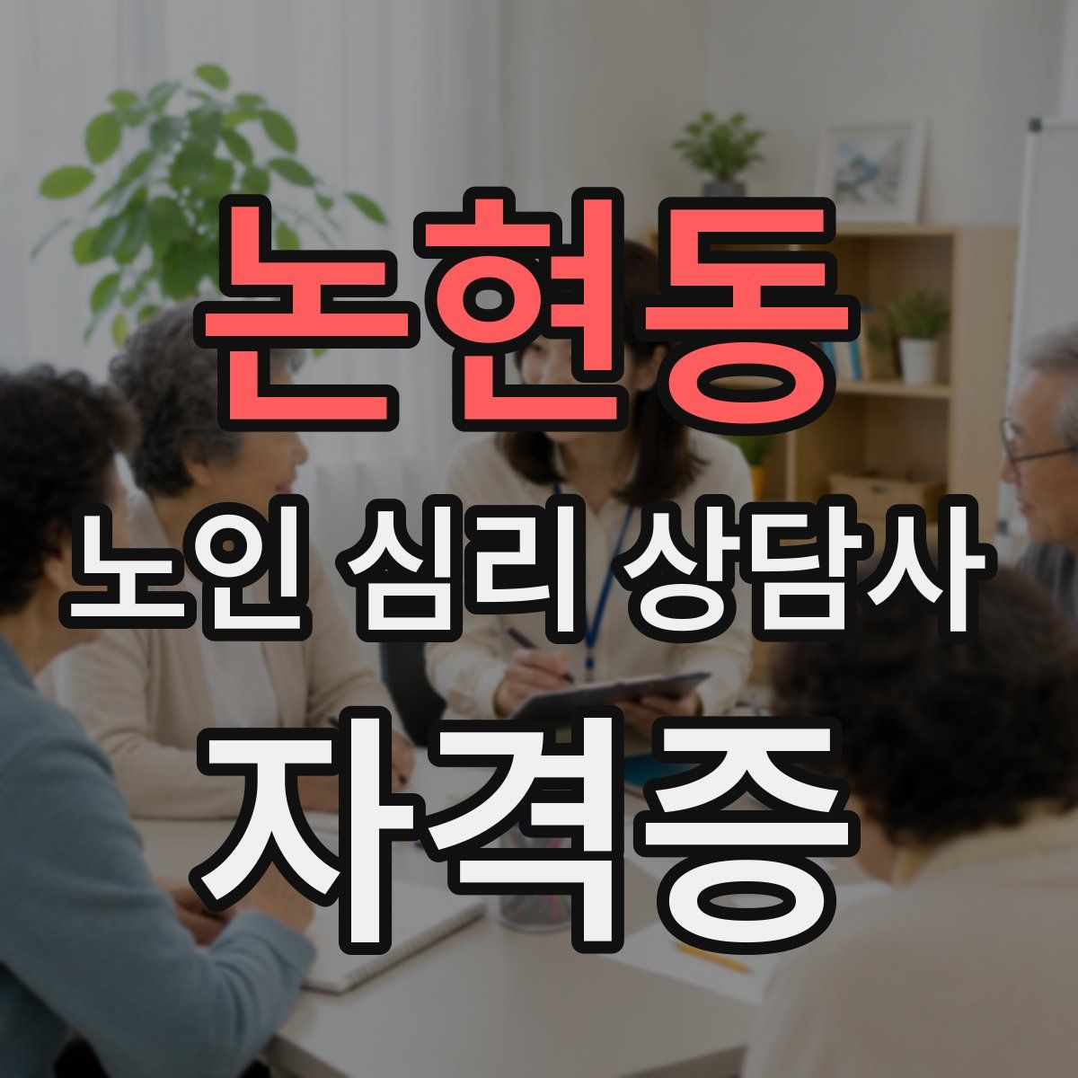 논현동 노인 심리 상담사 자격증