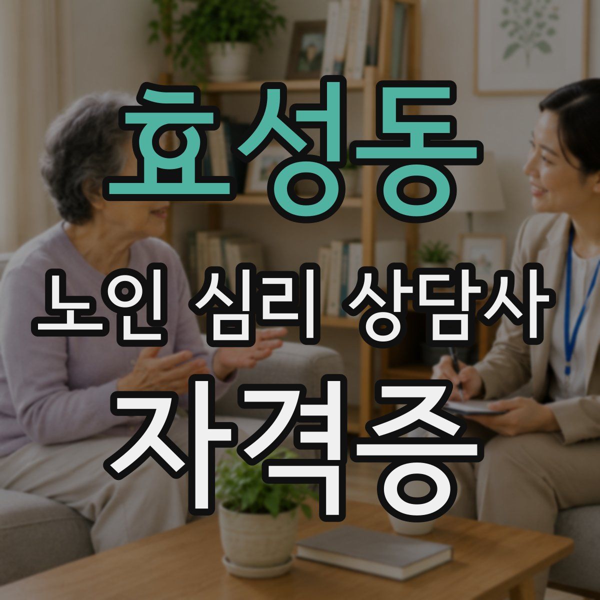 효성동 노인 심리 상담사 자격증