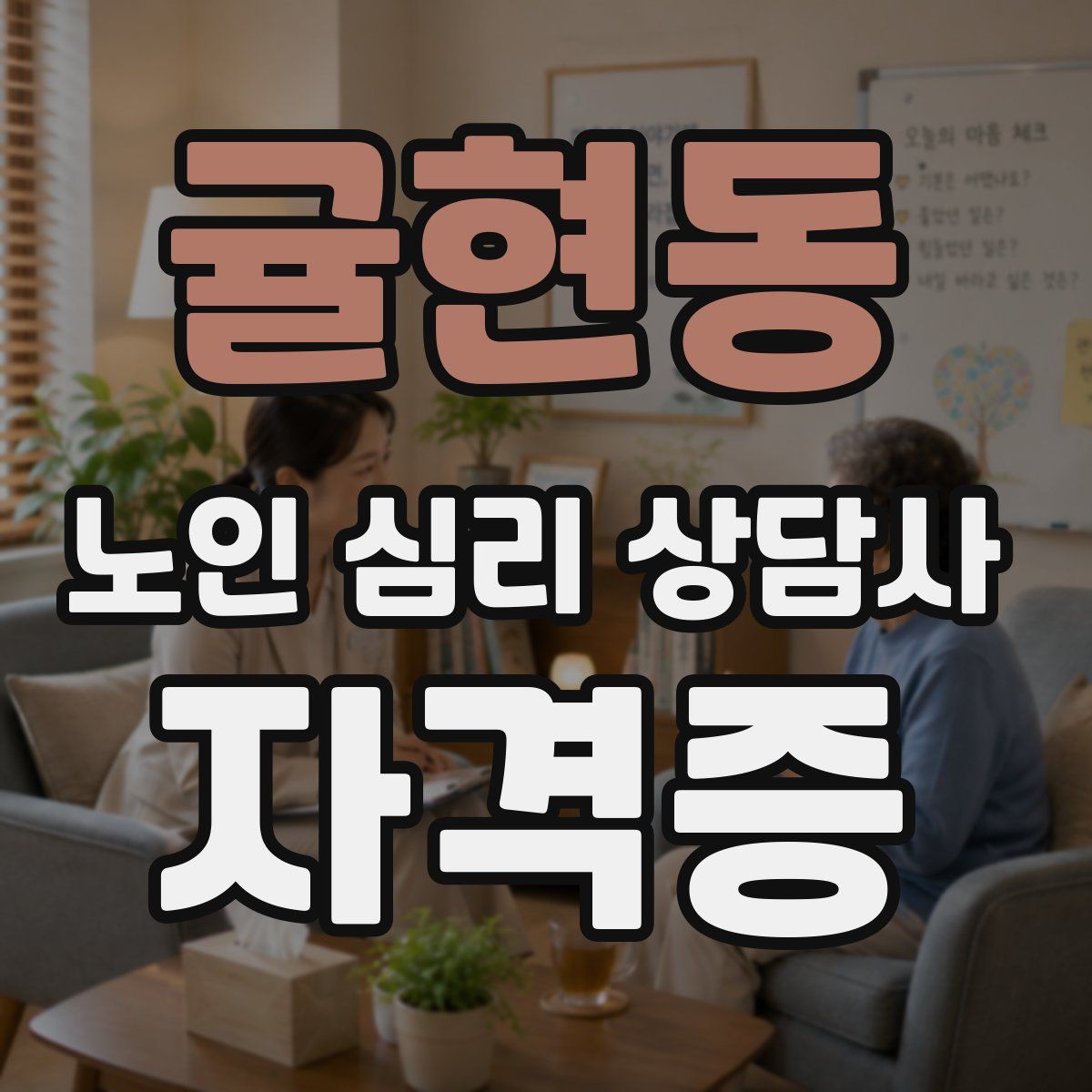 귤현동 노인 심리 상담사 자격증