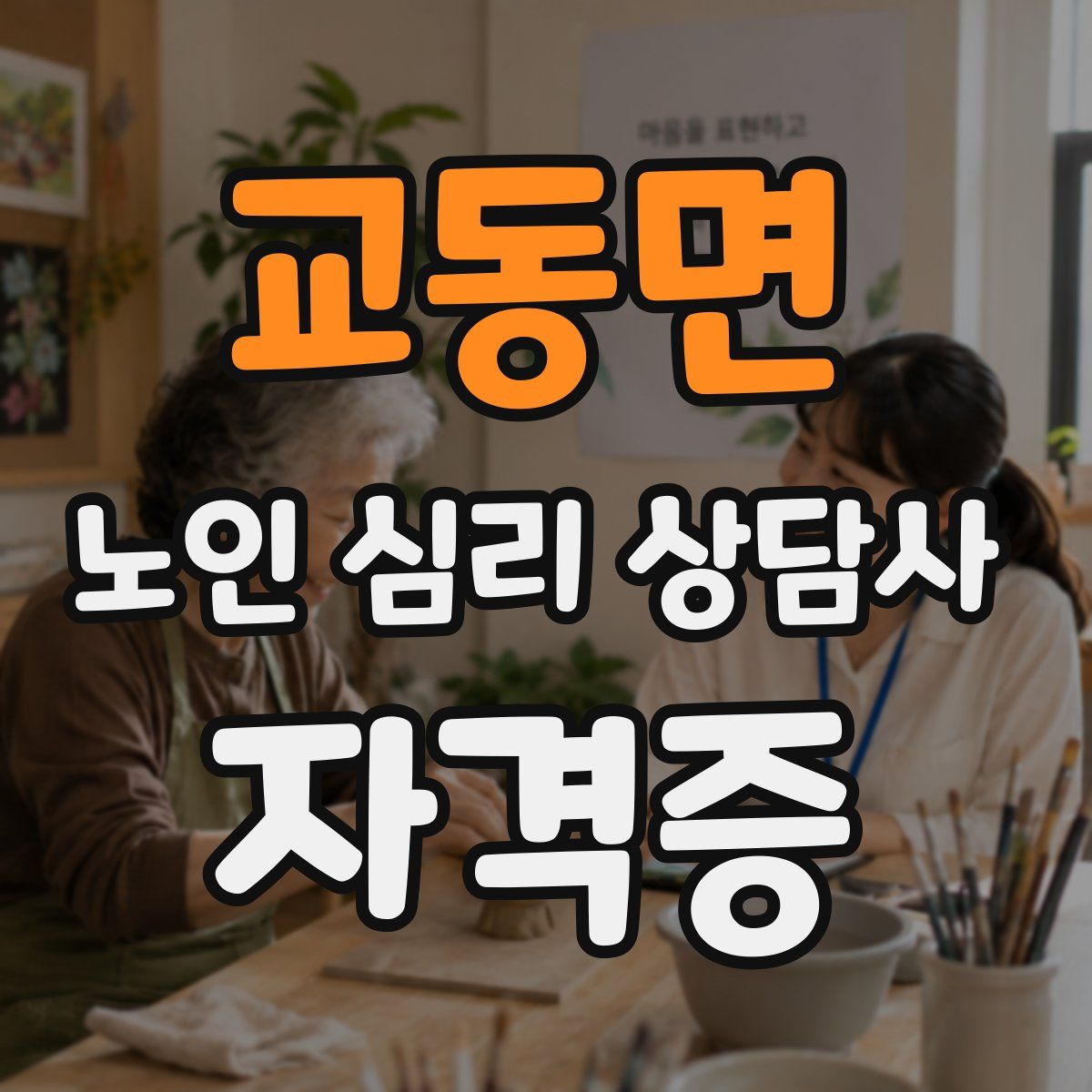 교동면 노인 심리 상담사 자격증