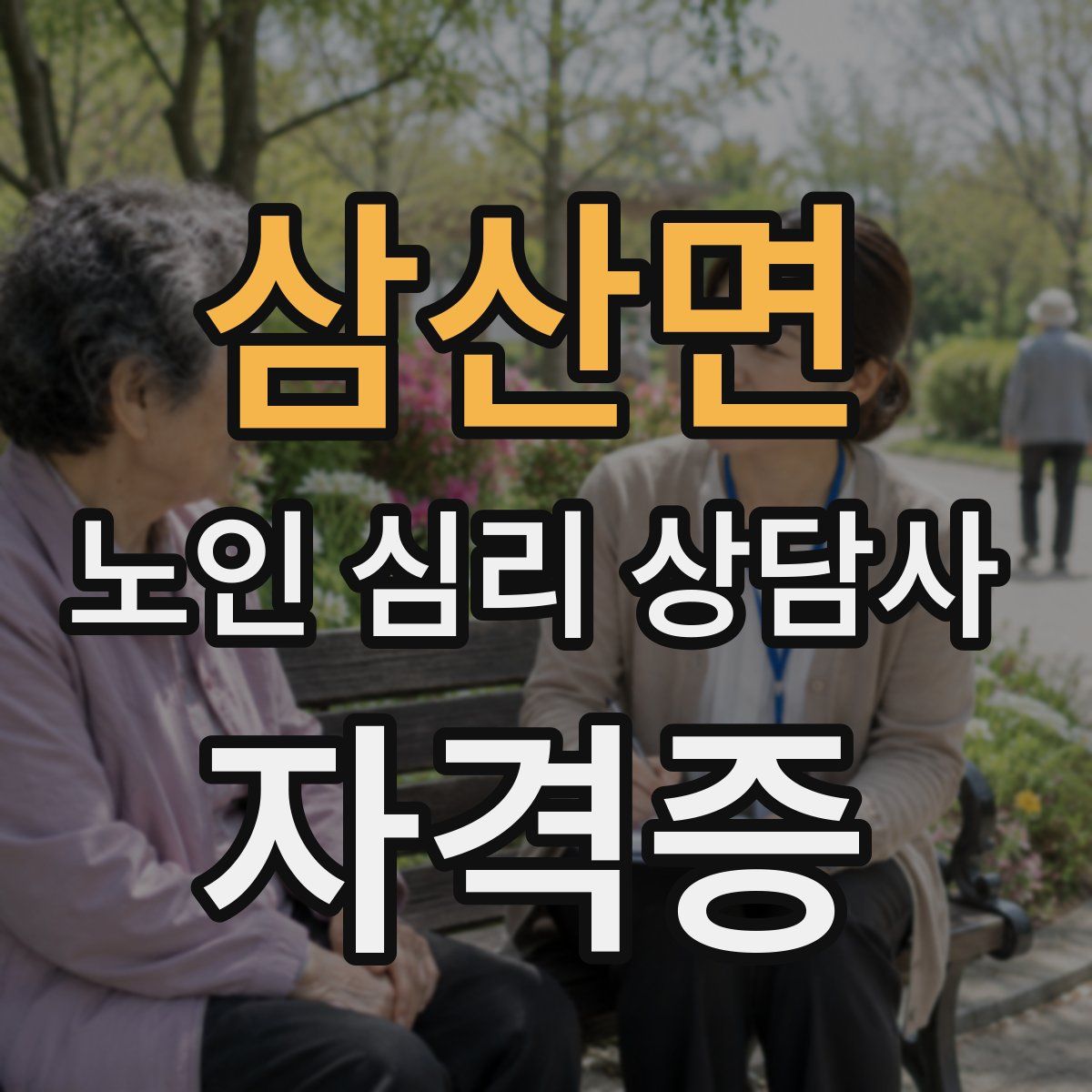 삼산면 노인 심리 상담사 자격증