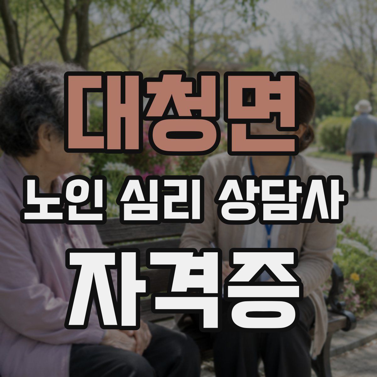 대청면 노인 심리 상담사 자격증