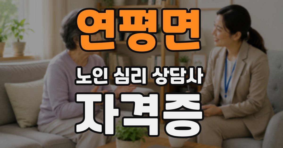 연평면 노인 심리 상담사 자격증