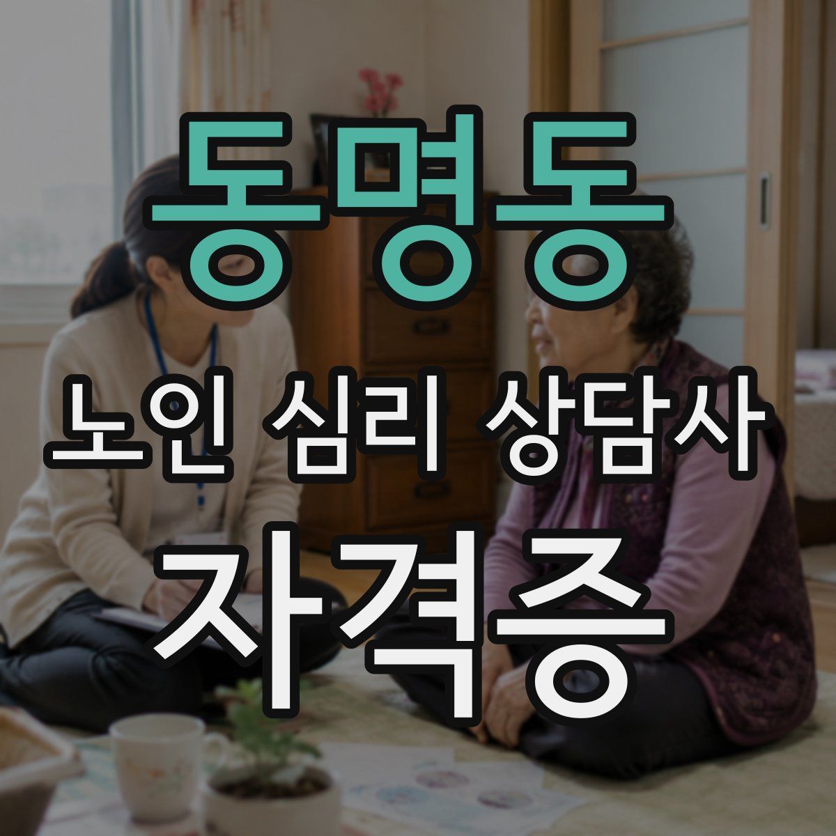 동명동 노인 심리 상담사 자격증