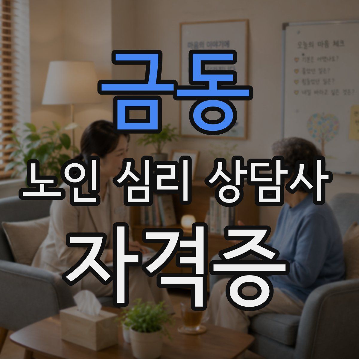 금동 노인 심리 상담사 자격증