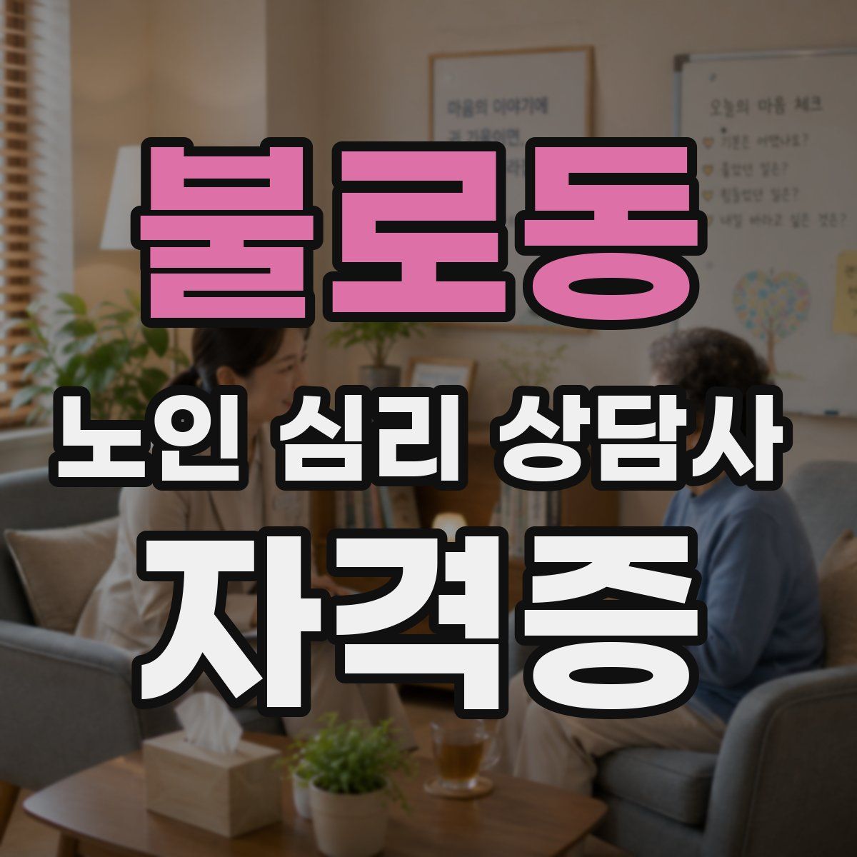 불로동 노인 심리 상담사 자격증