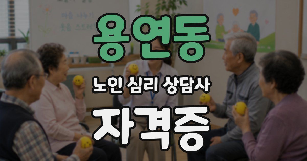 용연동 노인 심리 상담사 자격증