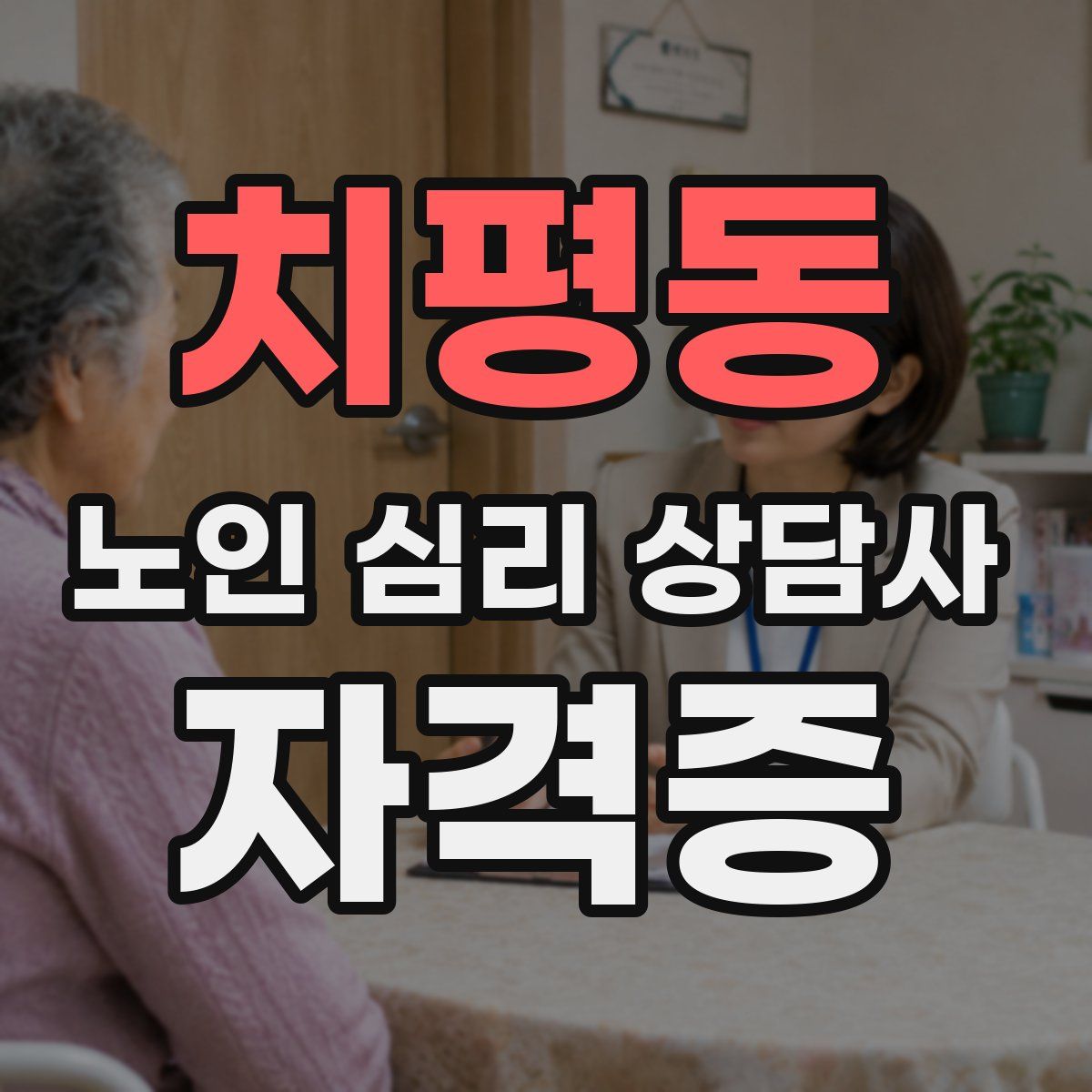 치평동 노인 심리 상담사 자격증