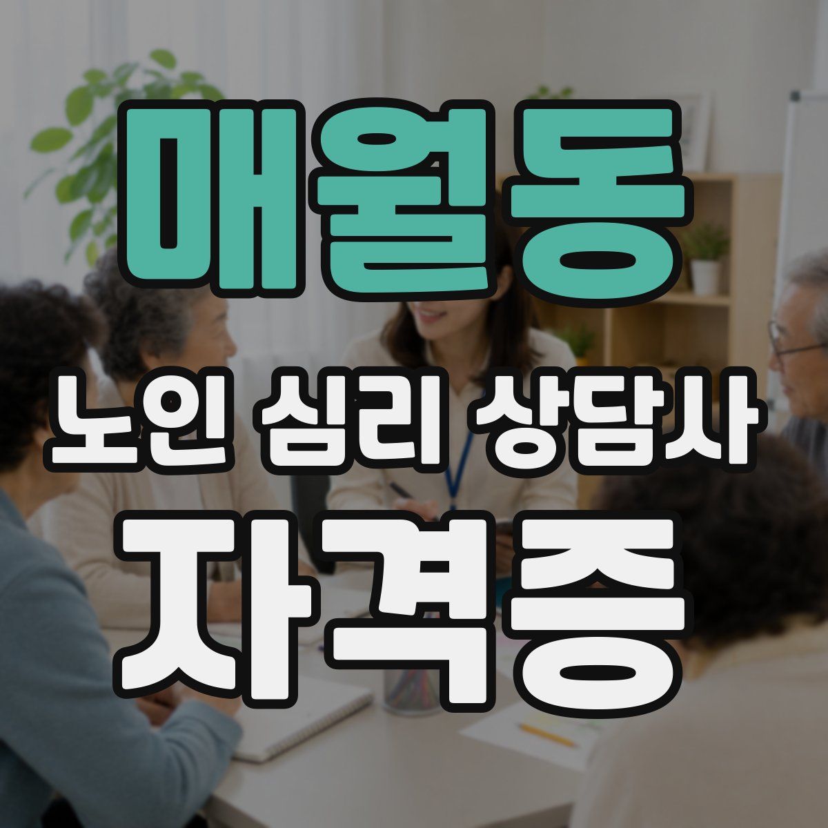 매월동 노인 심리 상담사 자격증