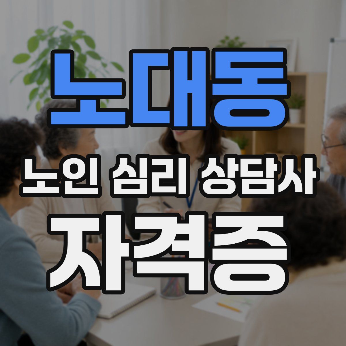 노대동 노인 심리 상담사 자격증