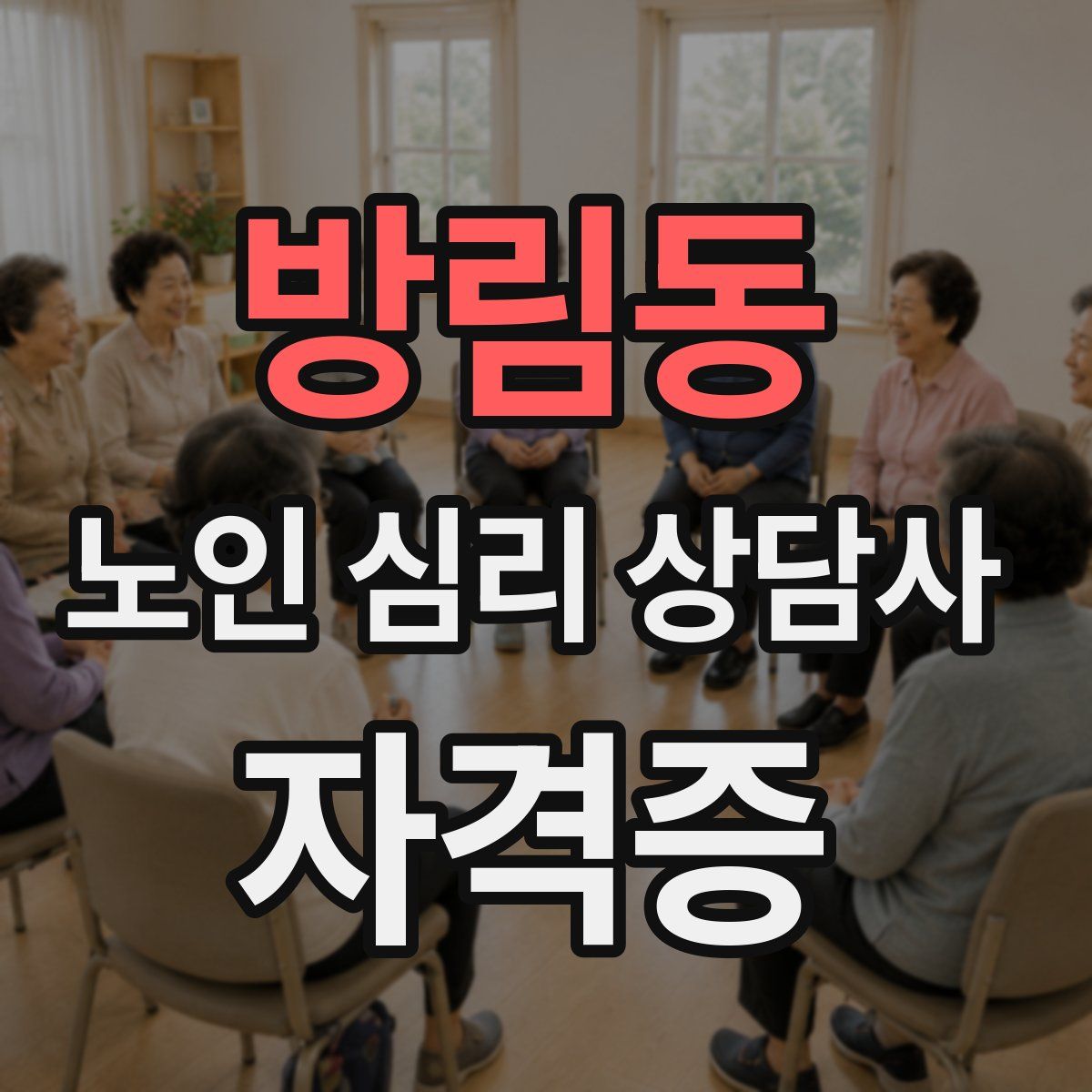 방림동 노인 심리 상담사 자격증