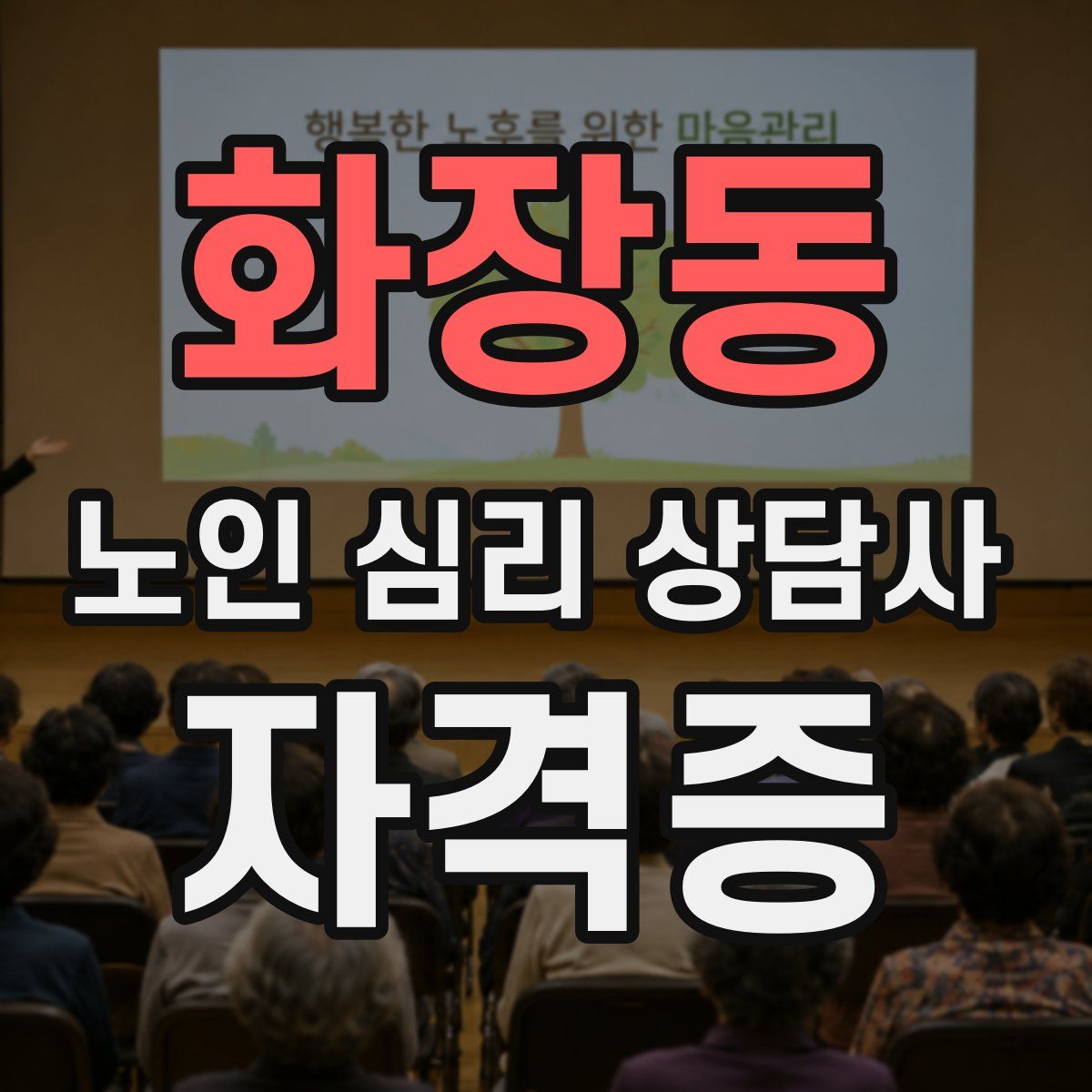 화장동 노인 심리 상담사 자격증