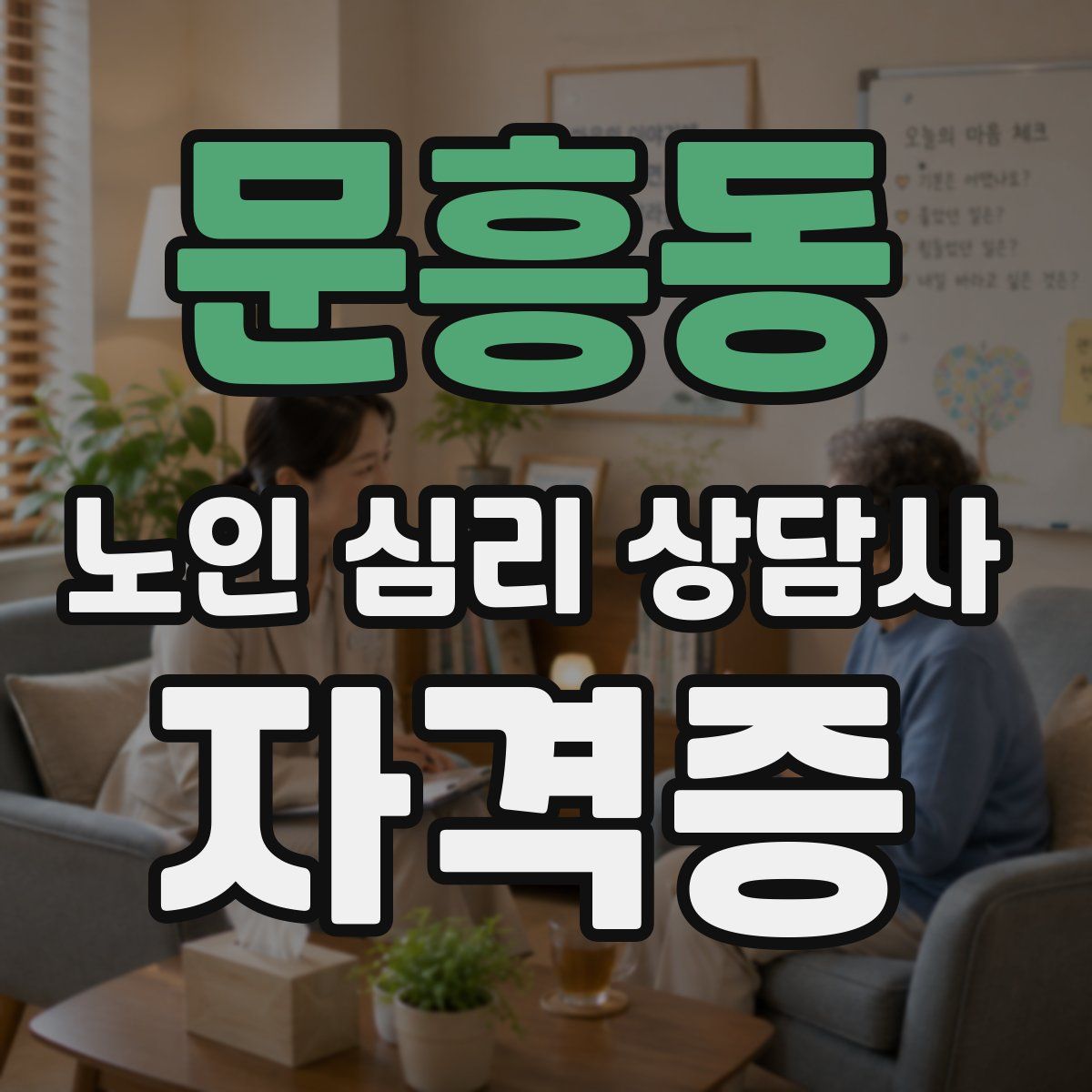 문흥동 노인 심리 상담사 자격증