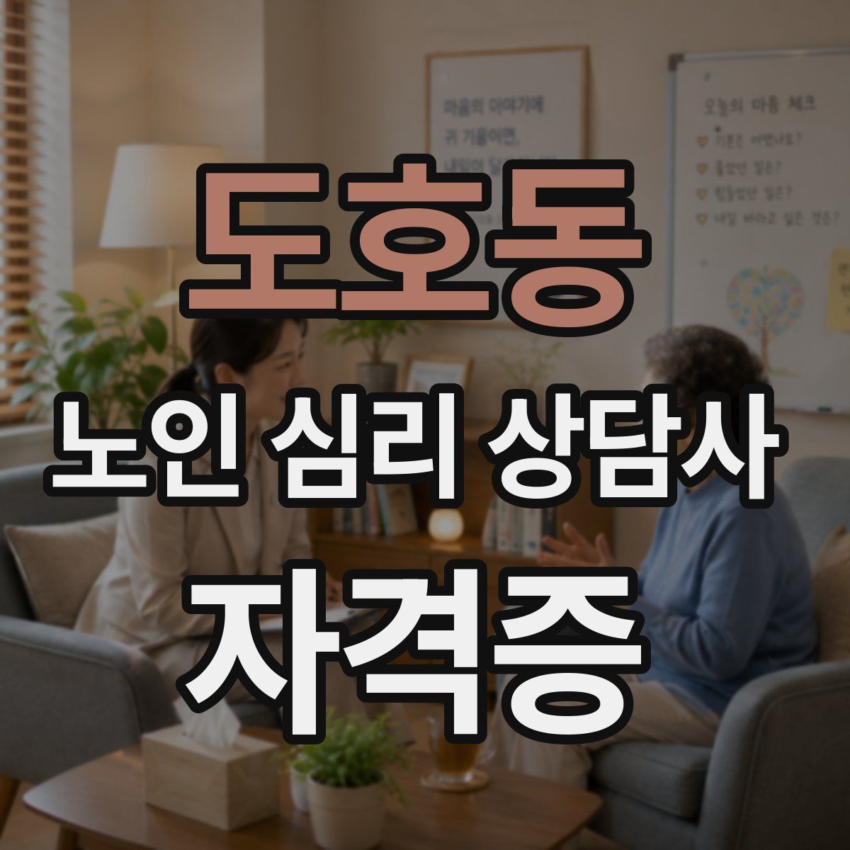 도호동 노인 심리 상담사 자격증