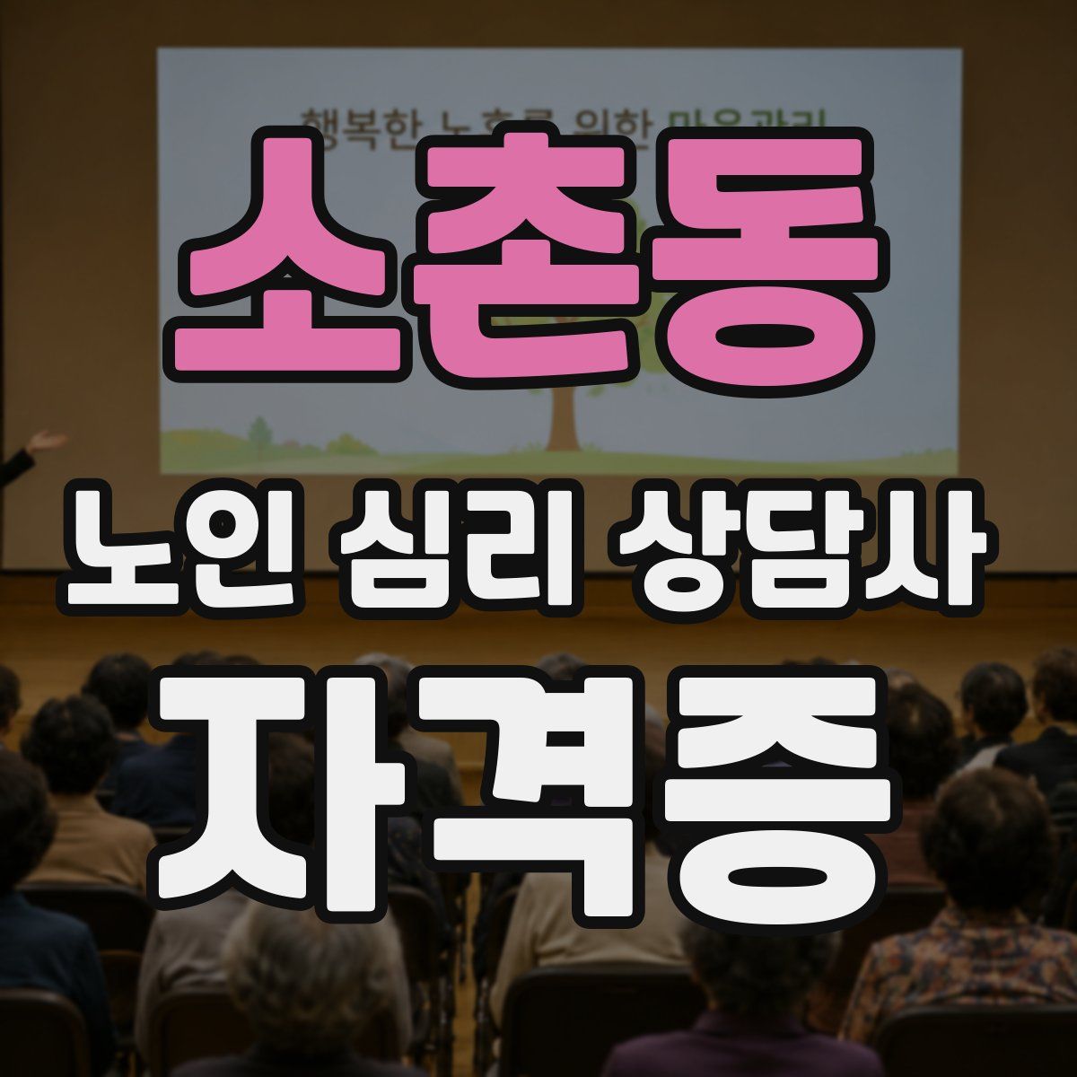 소촌동 노인 심리 상담사 자격증
