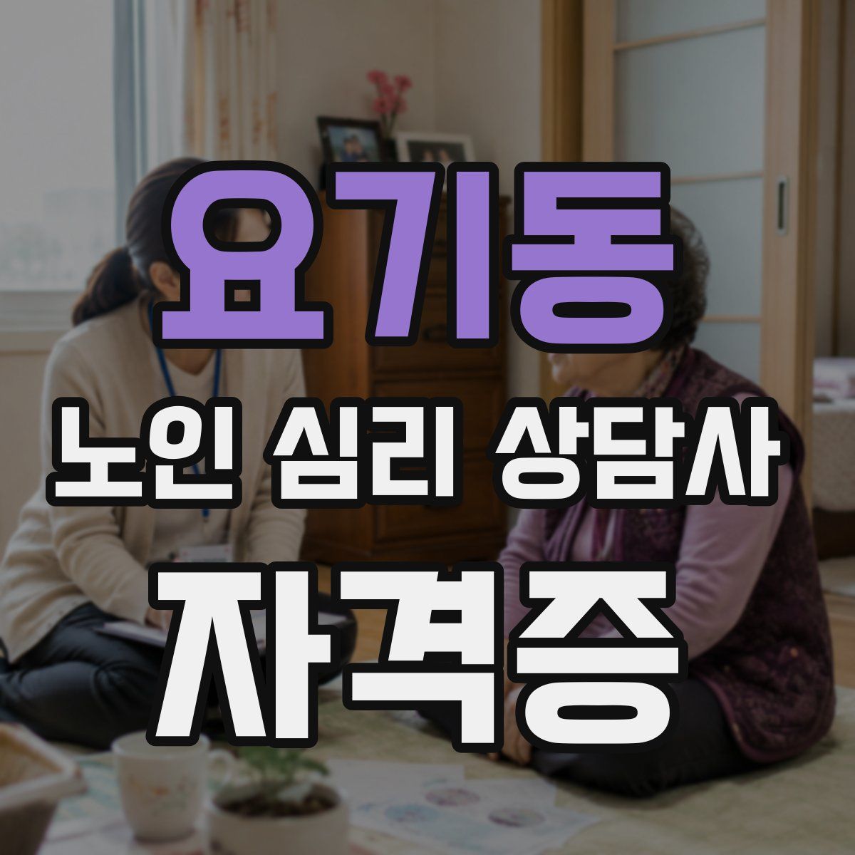 요기동 노인 심리 상담사 자격증