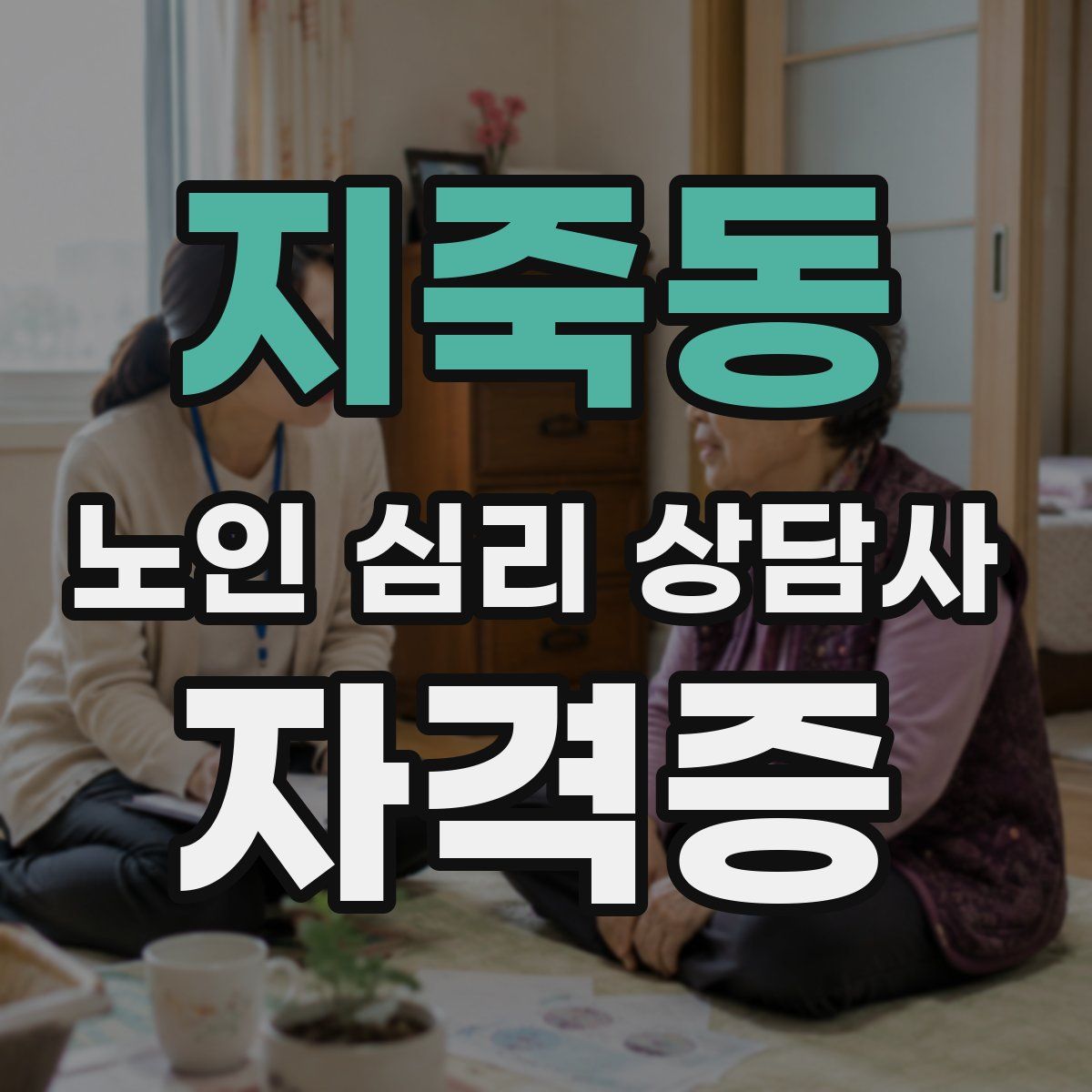 지죽동 노인 심리 상담사 자격증
