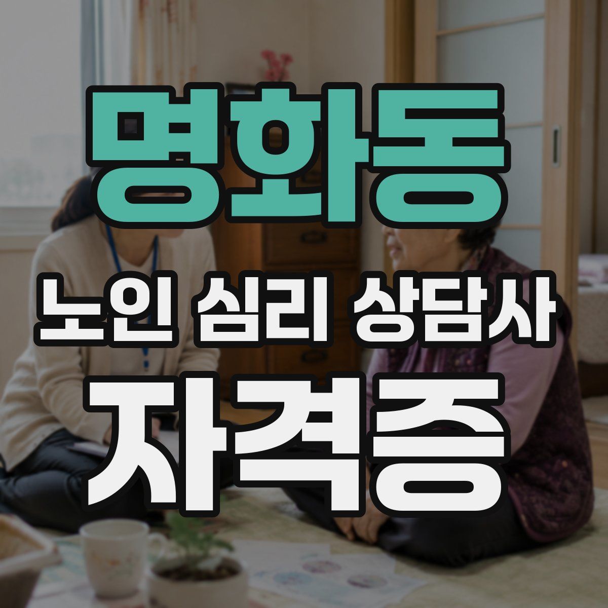 명화동 노인 심리 상담사 자격증