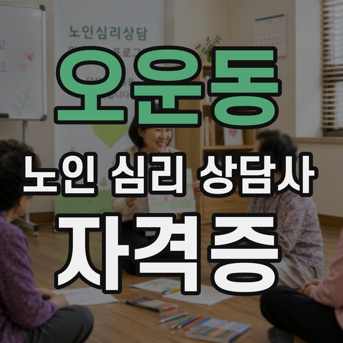오운동 노인 심리 상담사 자격증