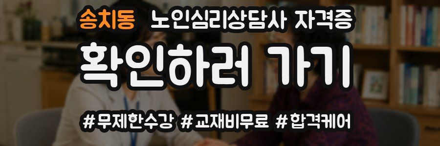 송치동 노인 심리 상담사 자격증