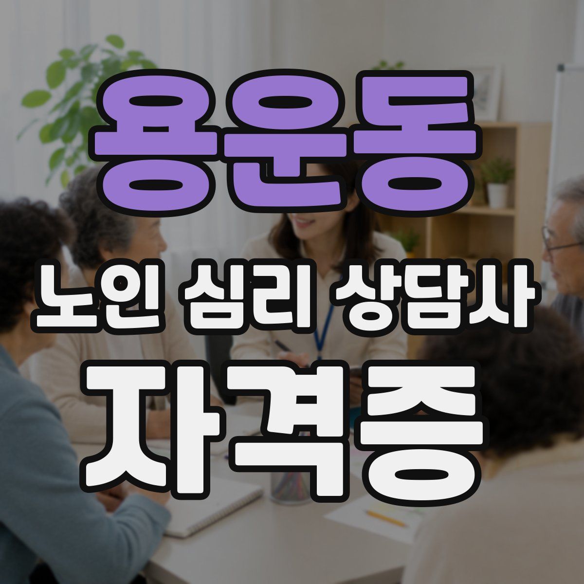 용운동 노인 심리 상담사 자격증