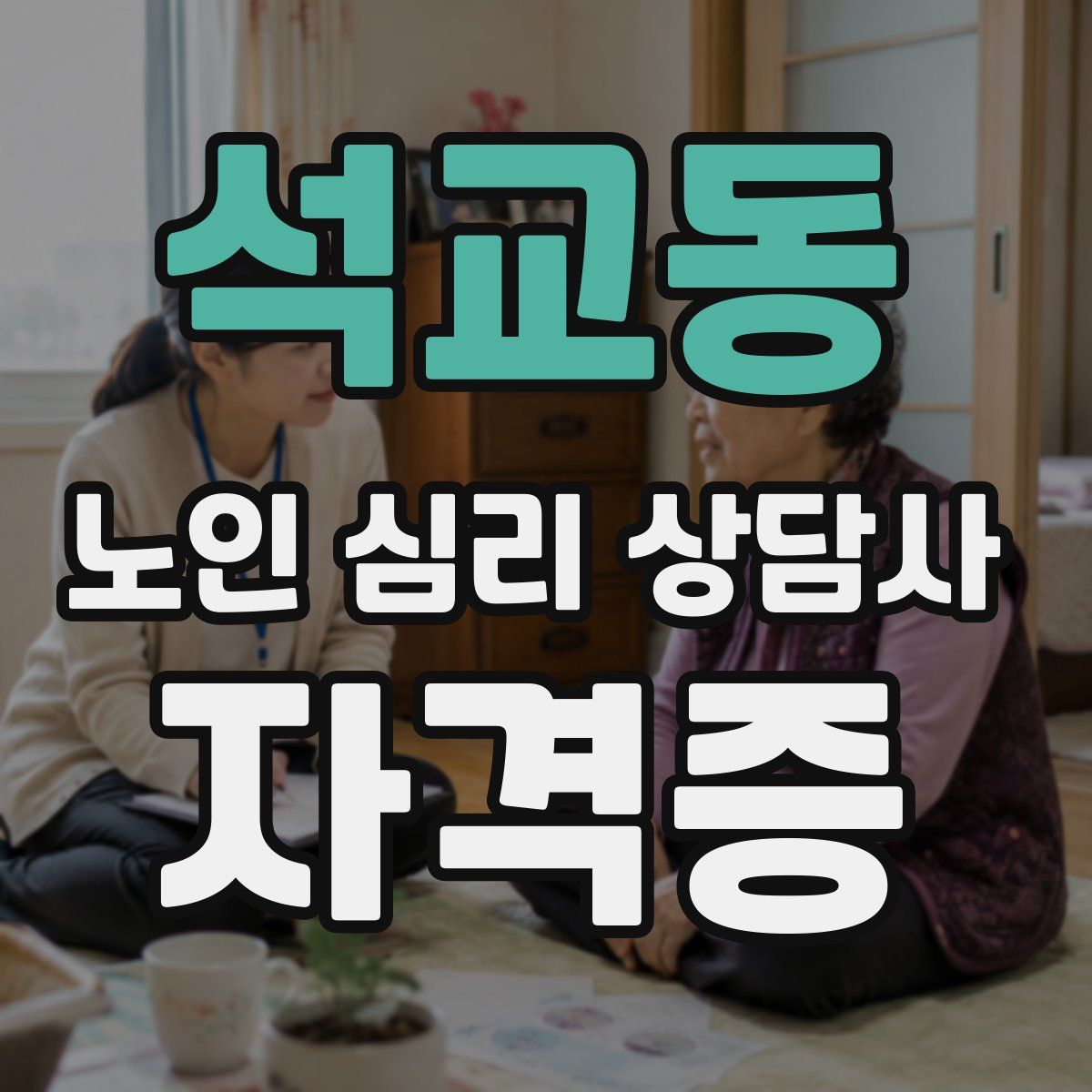 석교동 노인 심리 상담사 자격증