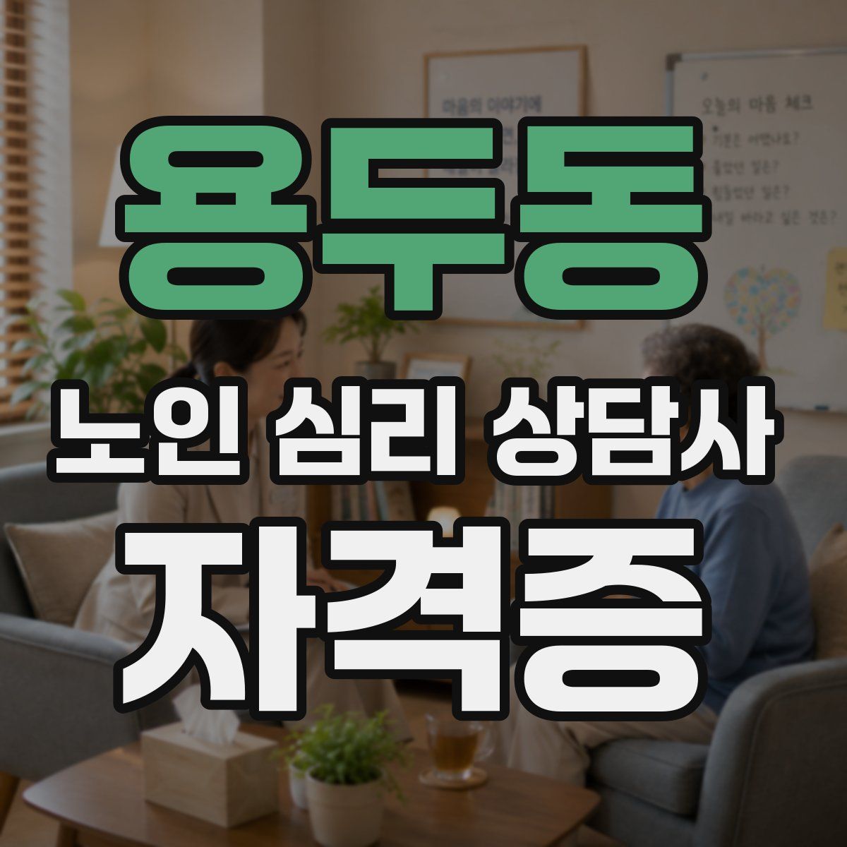 용두동 노인 심리 상담사 자격증