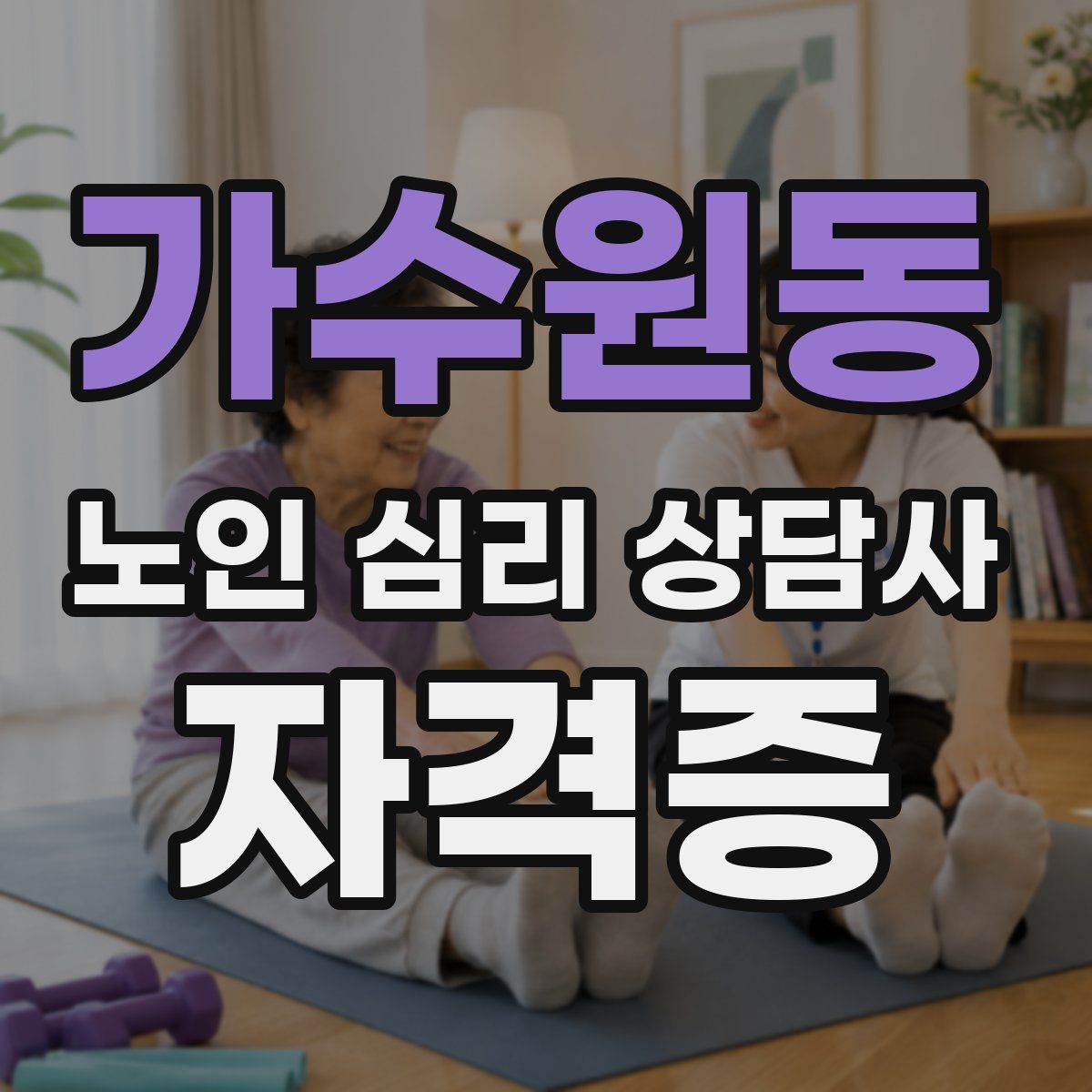 가수원동 노인 심리 상담사 자격증