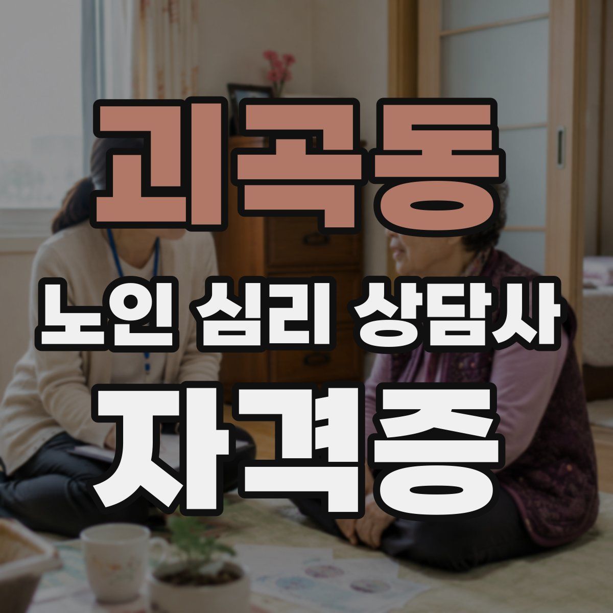 괴곡동 노인 심리 상담사 자격증