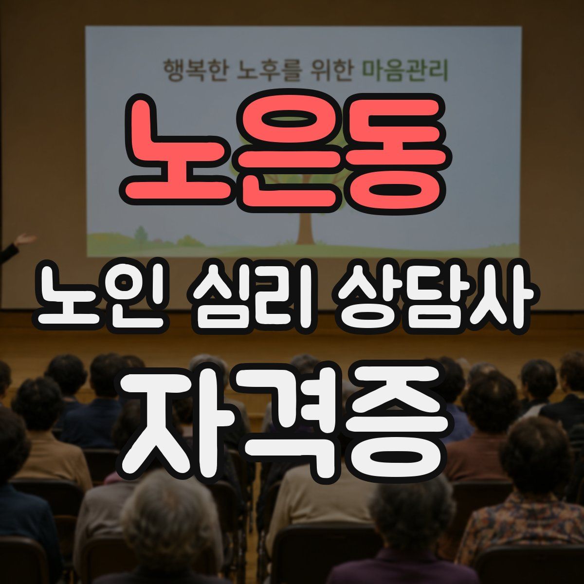 노은동 노인 심리 상담사 자격증