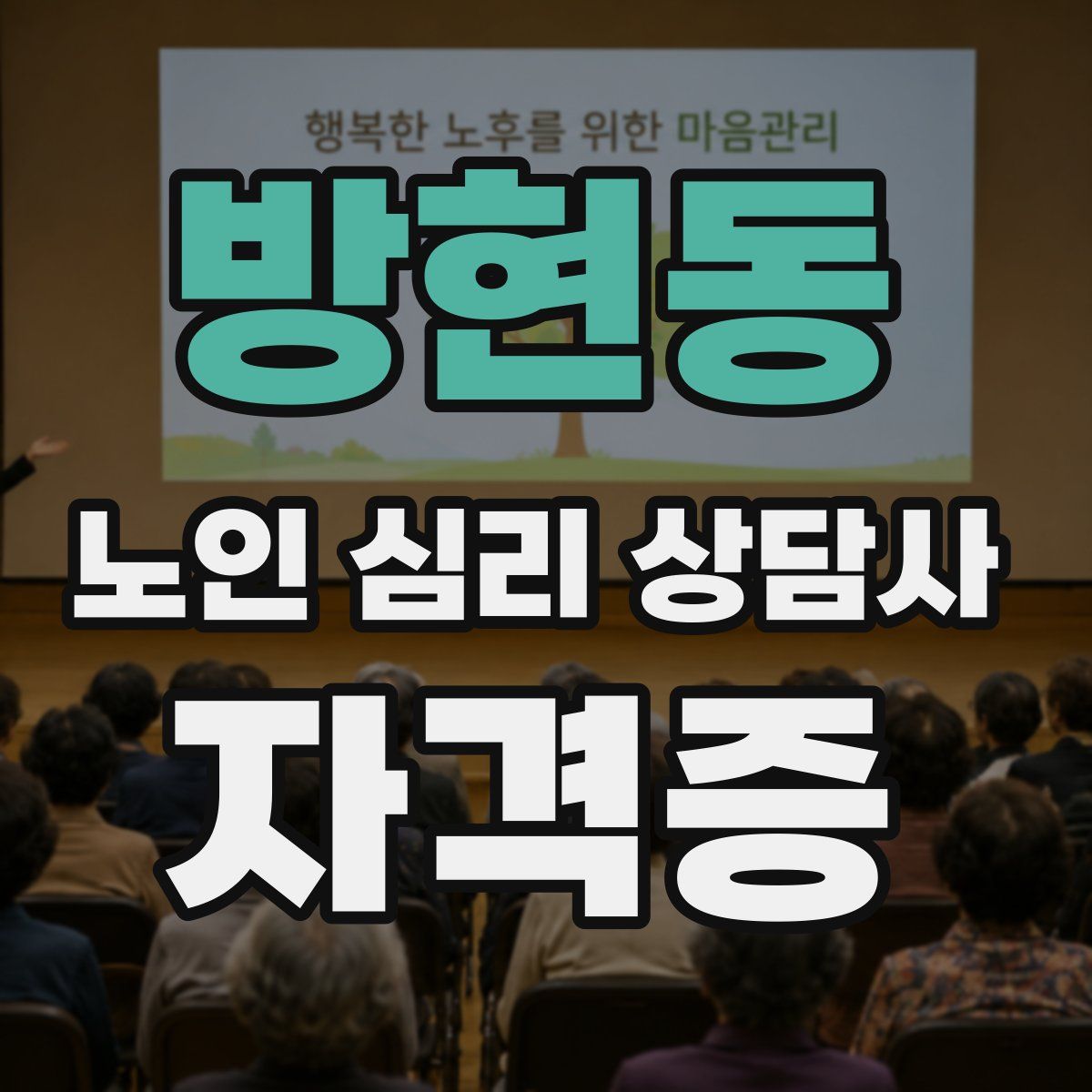 방현동 노인 심리 상담사 자격증