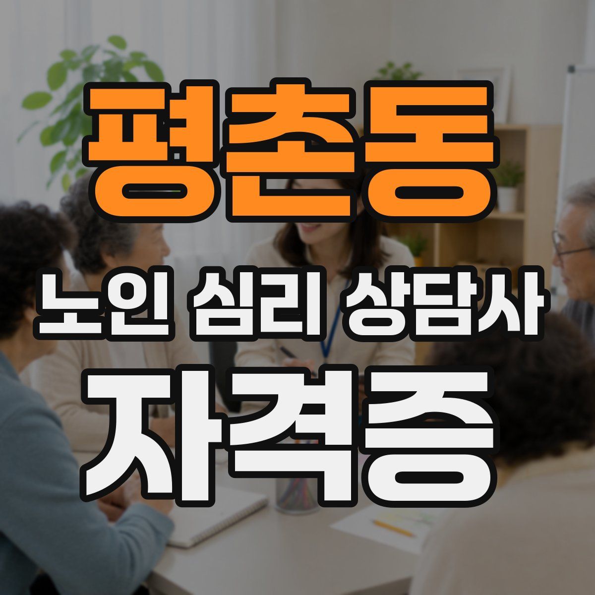 평촌동 노인 심리 상담사 자격증