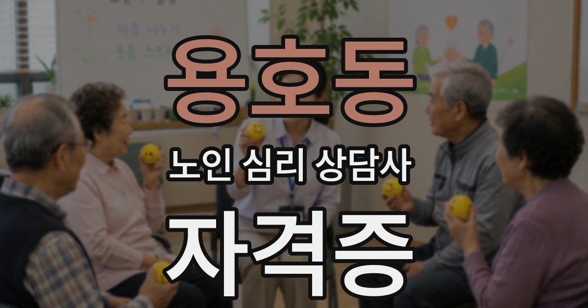용호동 노인 심리 상담사 자격증