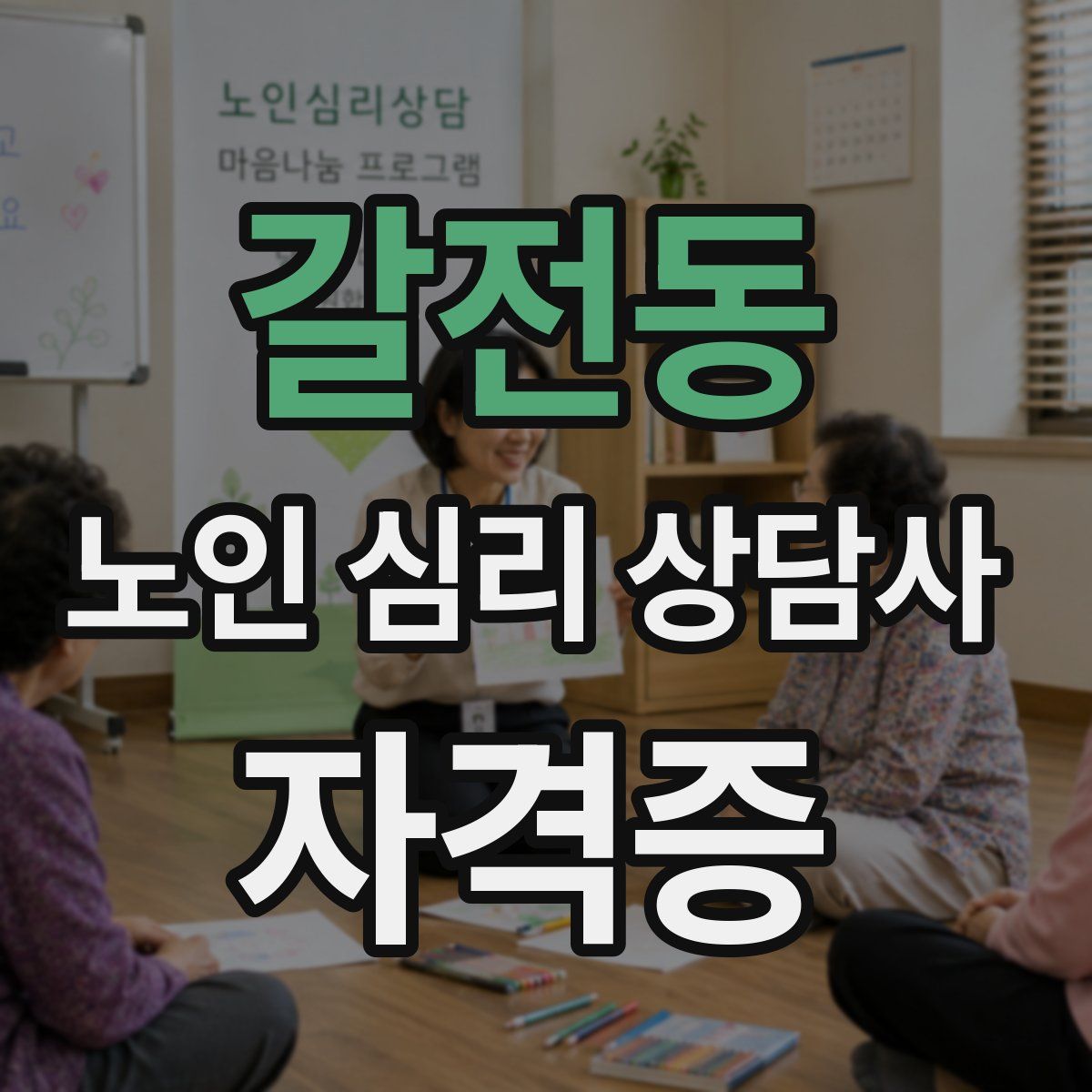 갈전동 노인 심리 상담사 자격증