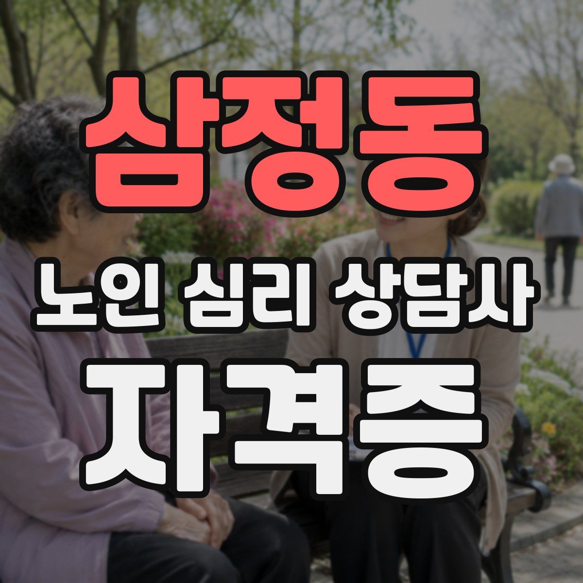 삼정동 노인 심리 상담사 자격증