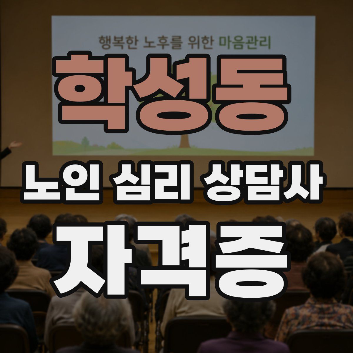 학성동 노인 심리 상담사 자격증