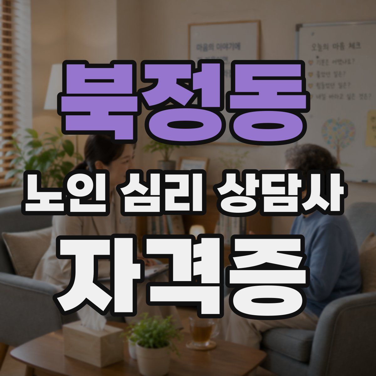 북정동 노인 심리 상담사 자격증