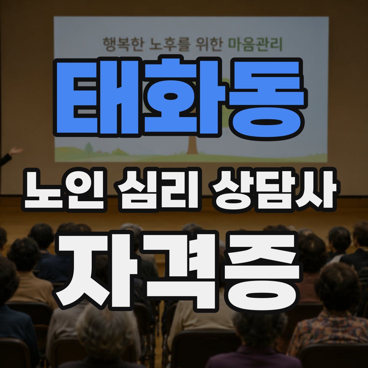 태화동 노인 심리 상담사 자격증