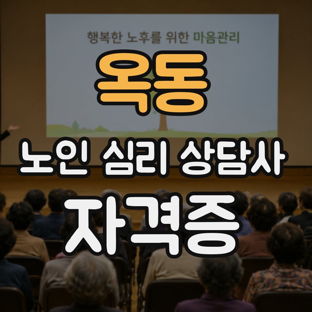 옥동 노인 심리 상담사 자격증