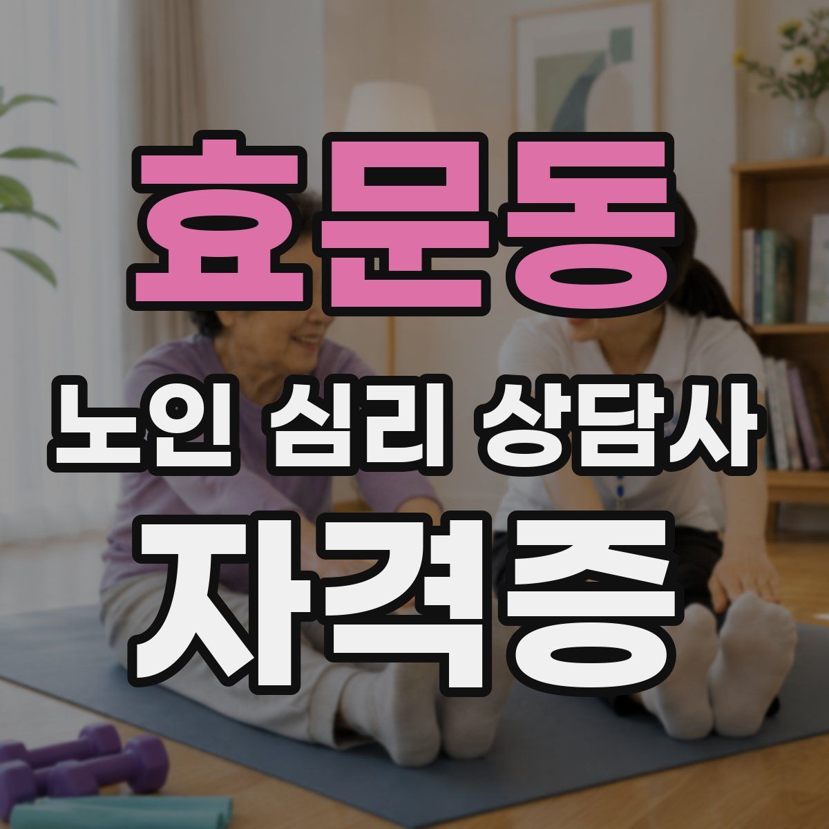 효문동 노인 심리 상담사 자격증