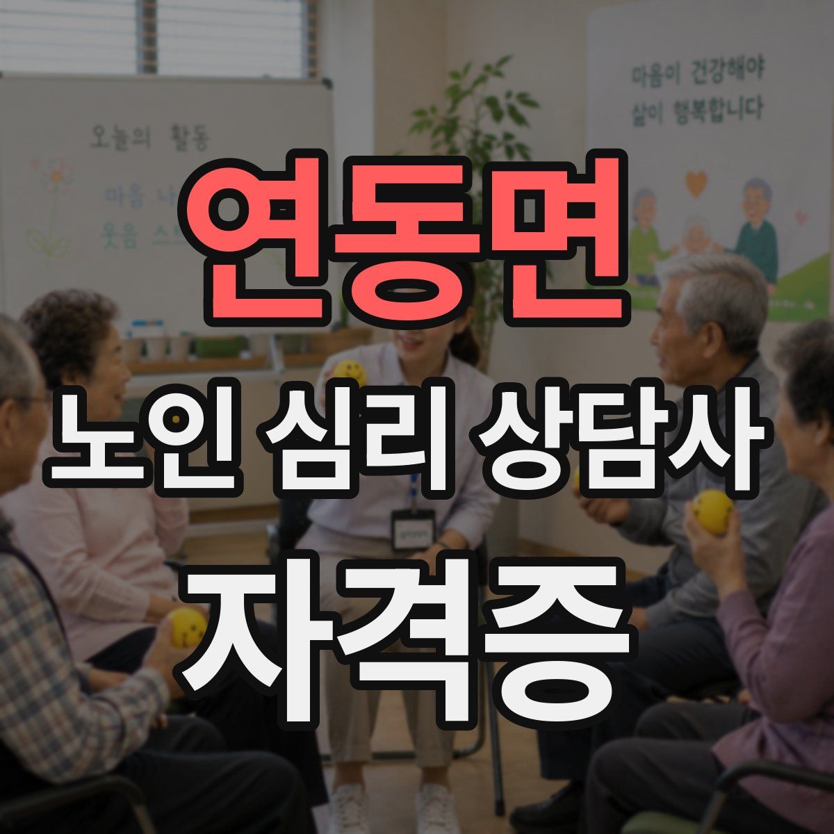 연동면 노인 심리 상담사 자격증